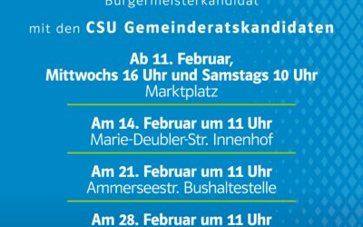 Infostand mit Ben Wegscheider & CSU Gemeinderatskandidaten