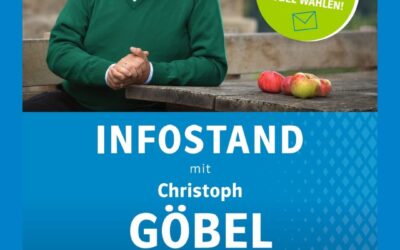 Infostand mit Landratskandidat Christoph Göbel in Neuried